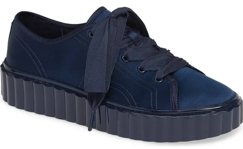 tory burch scallop cotton silk sneaker