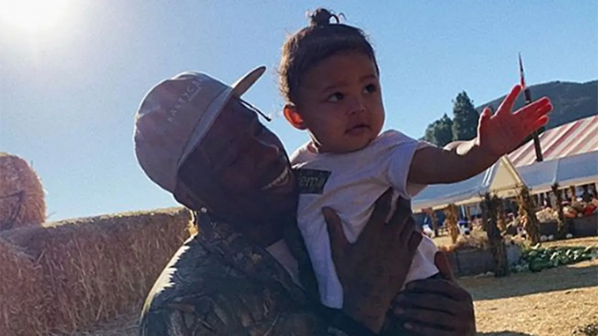 Travis Scott and daughter, Stormi