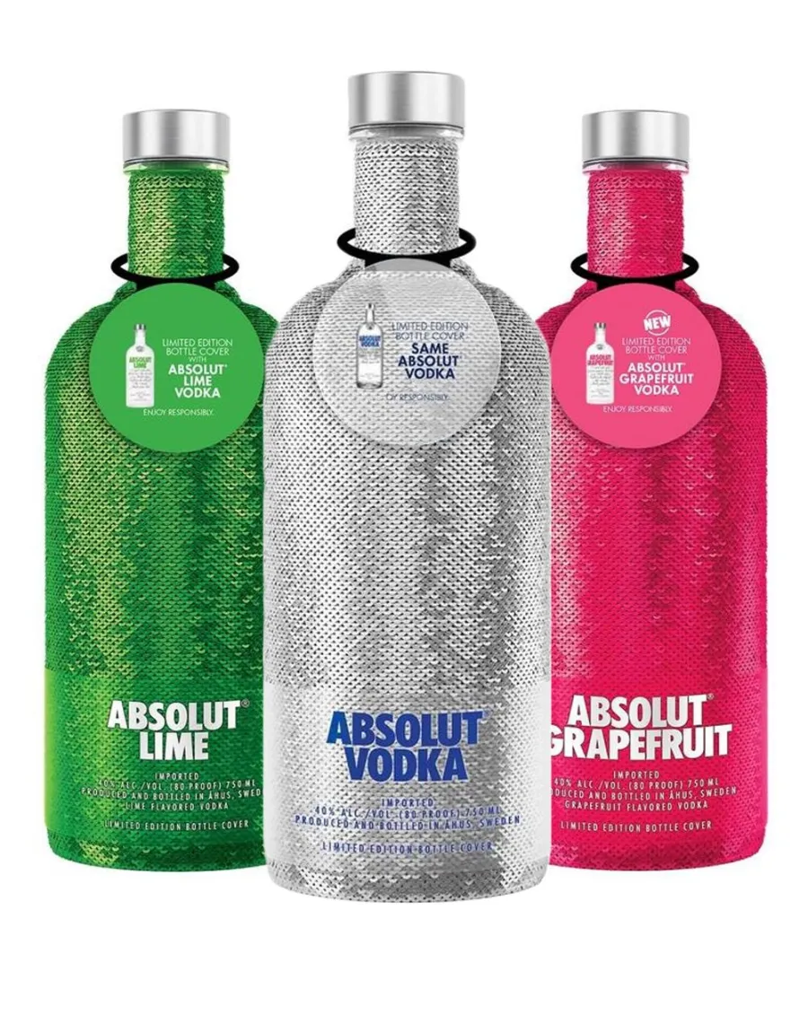 23. Absolut Holiday Sequin 3-Bottle Set