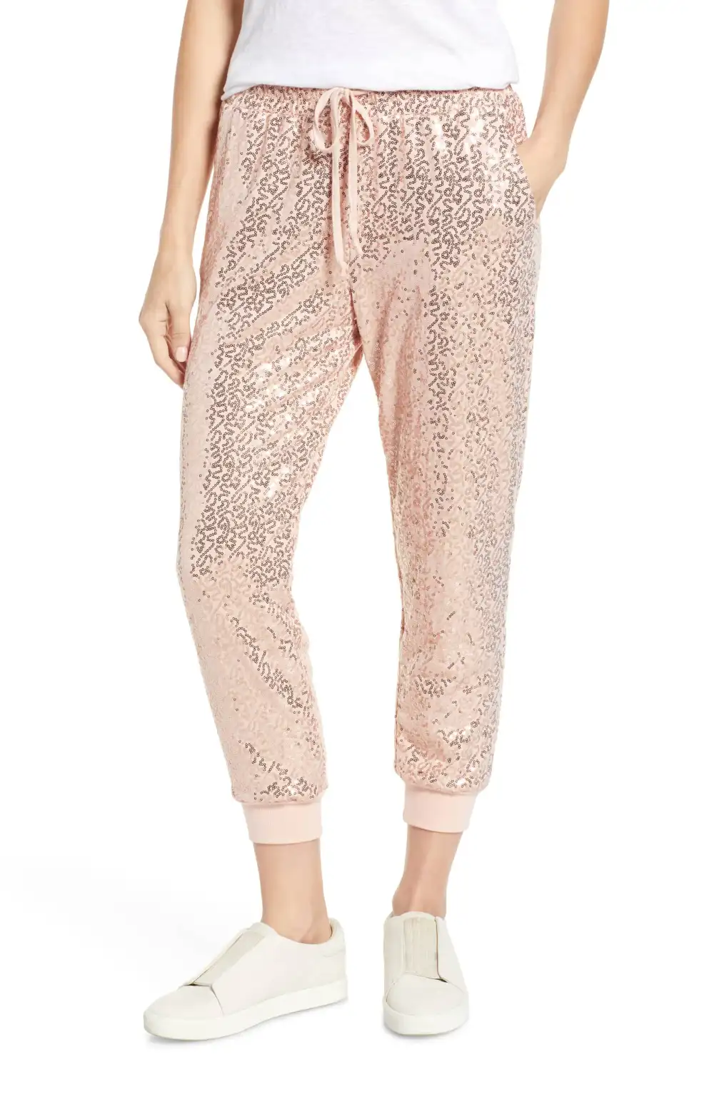 sequin joggers