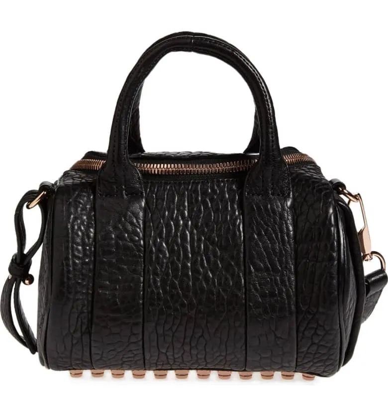 Alexander Wang 'Mini Rockie'-Rose Gold' Leather Cross-Body Satchel