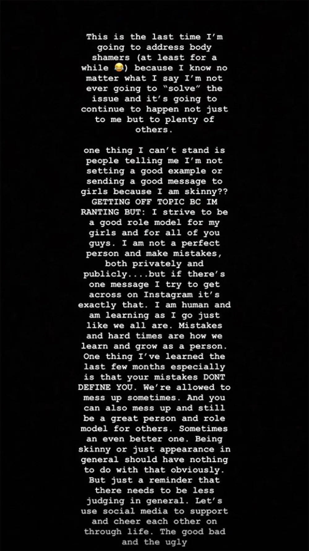 Amanda Stanton's Instastory