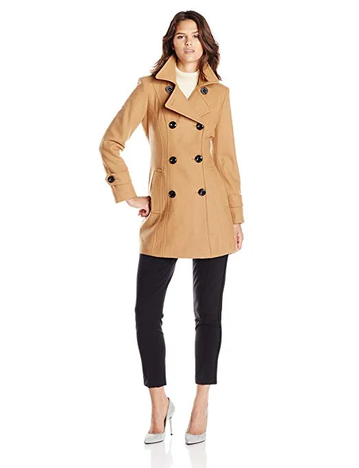 Anne Klein Women's Classic Double-Breasted Coat