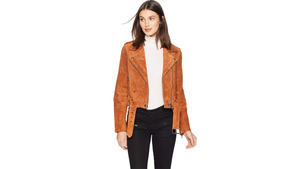 BLANKNYC Real Suede Moto Jacket