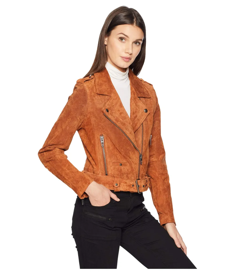 BLANKNYC Real Suede Moto Jacket