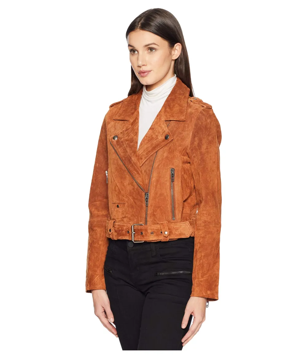 BLANKNYC Real Suede Moto Jacket