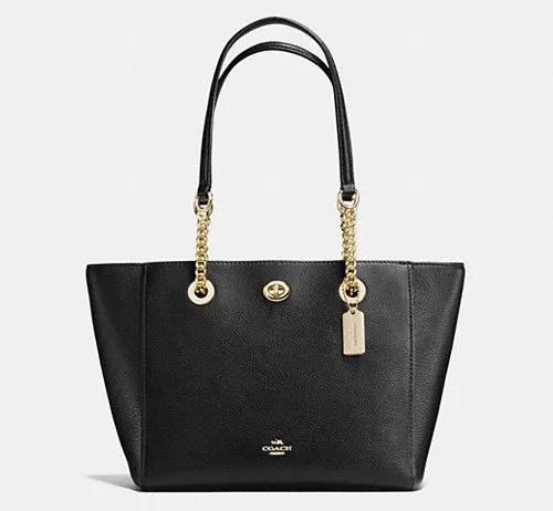 Coach Turnlock Chain Tote 27