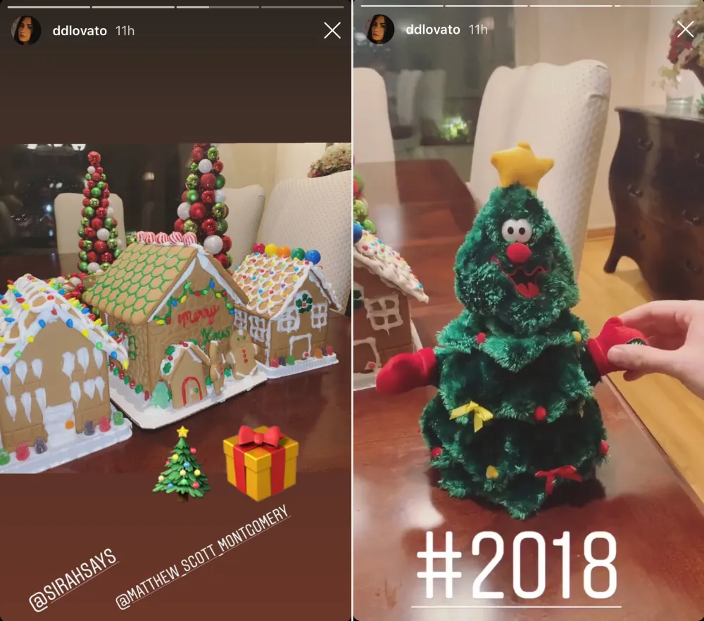 Demi Lovato's Gingerbread houses