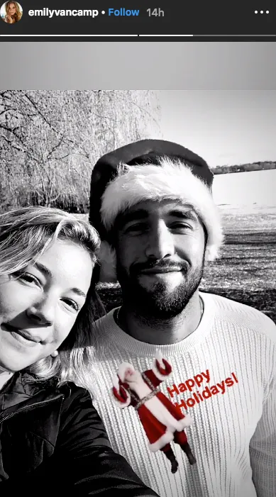 Emily VanCamp Josh Bowman Celebrate First Christmas Married Couple
