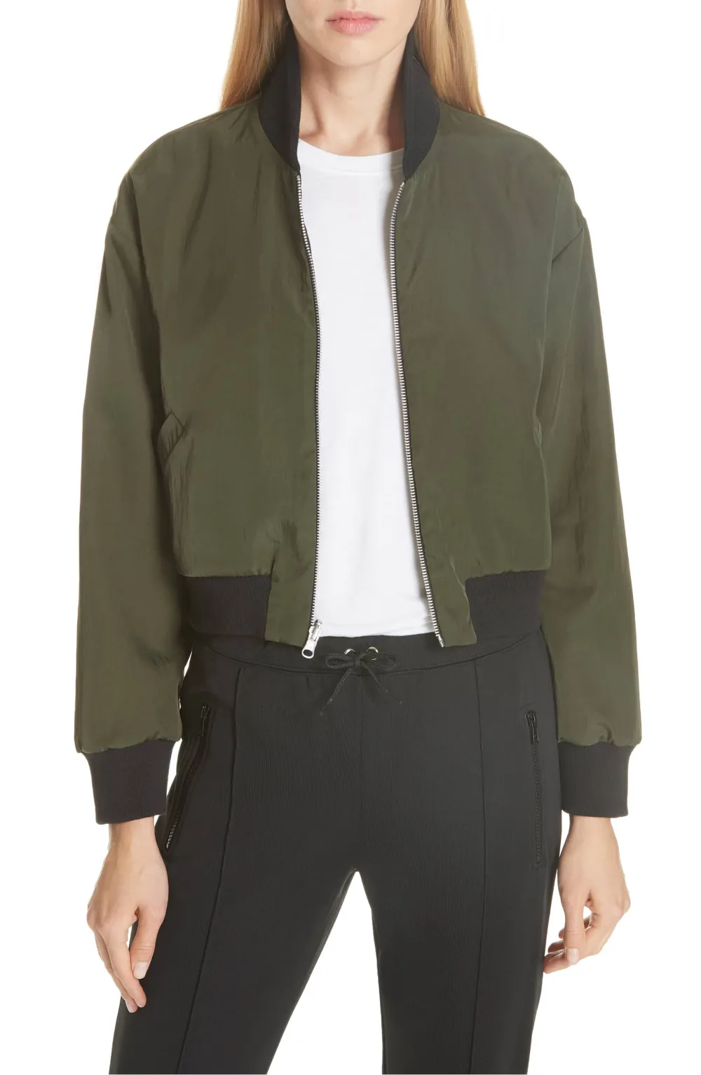 Etre Cecile &ecirc;tre c&eacute;cile Reversible Crop Bomber Jacket