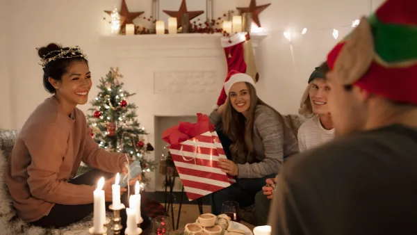 friends enjoying holiday dinner