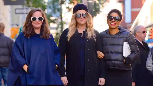 Amy Schumer seen as she films in Manhattan on October 25, 2018.