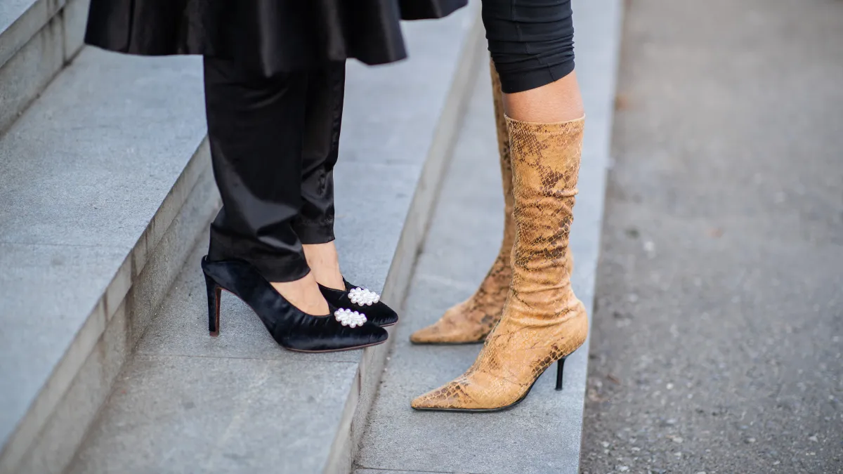 women in boots and heels