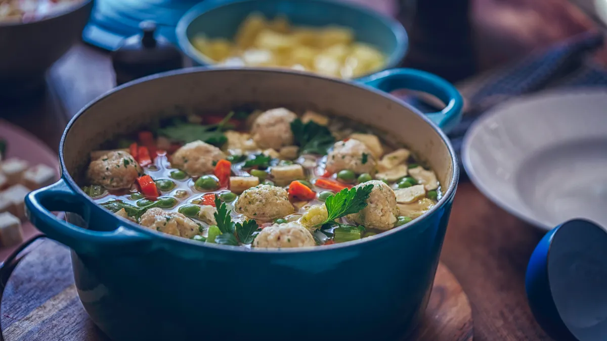 soup boiling on crock-pot