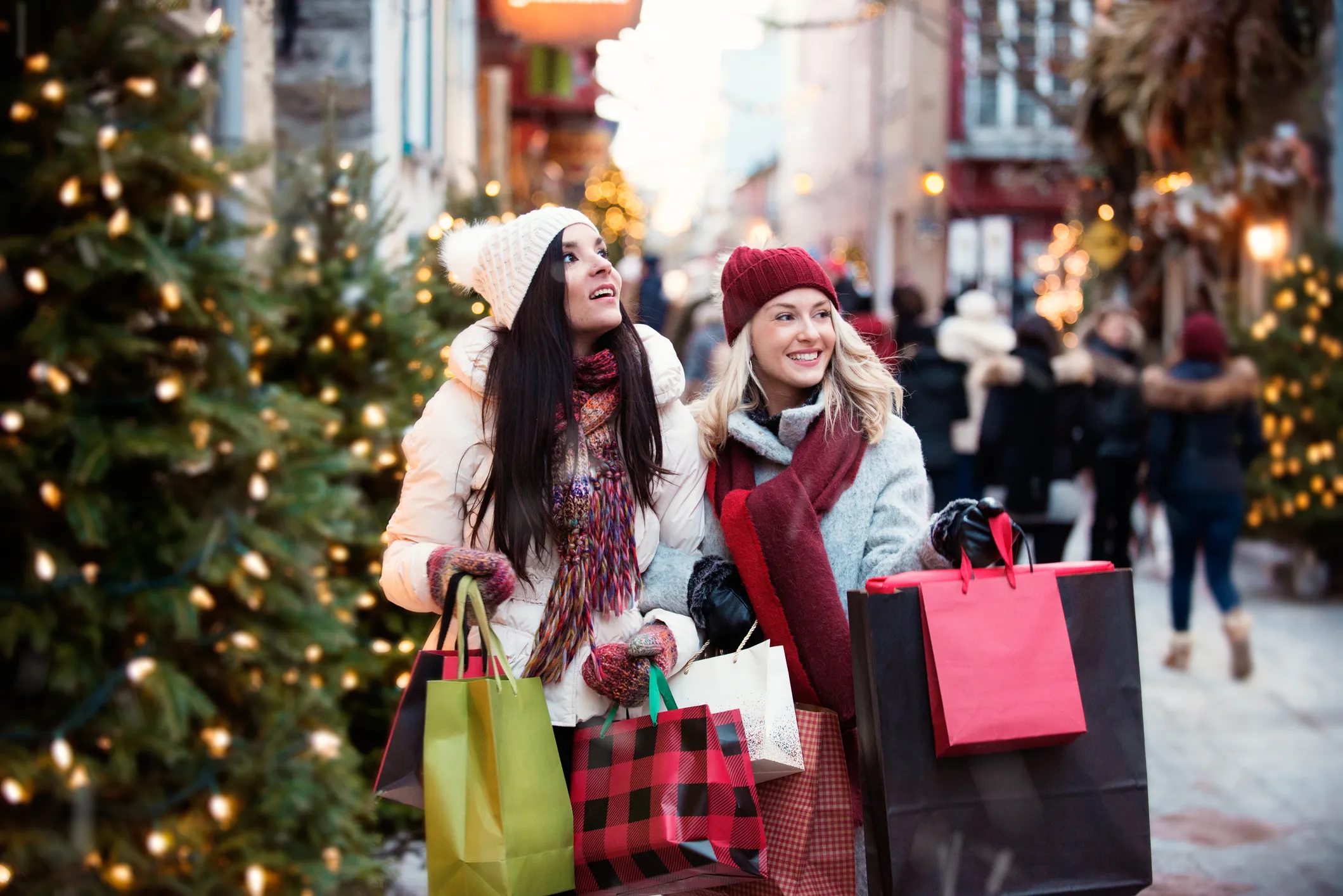 Christmas Shopping with two young women