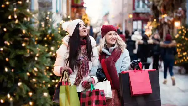 Christmas Shopping with two young women