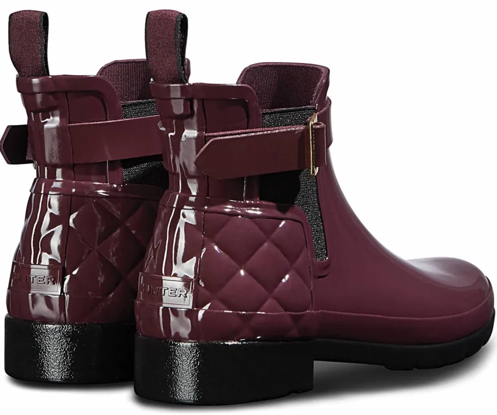 Hunter Original Refined Quilted Gloss Chelsea Waterproof Boot