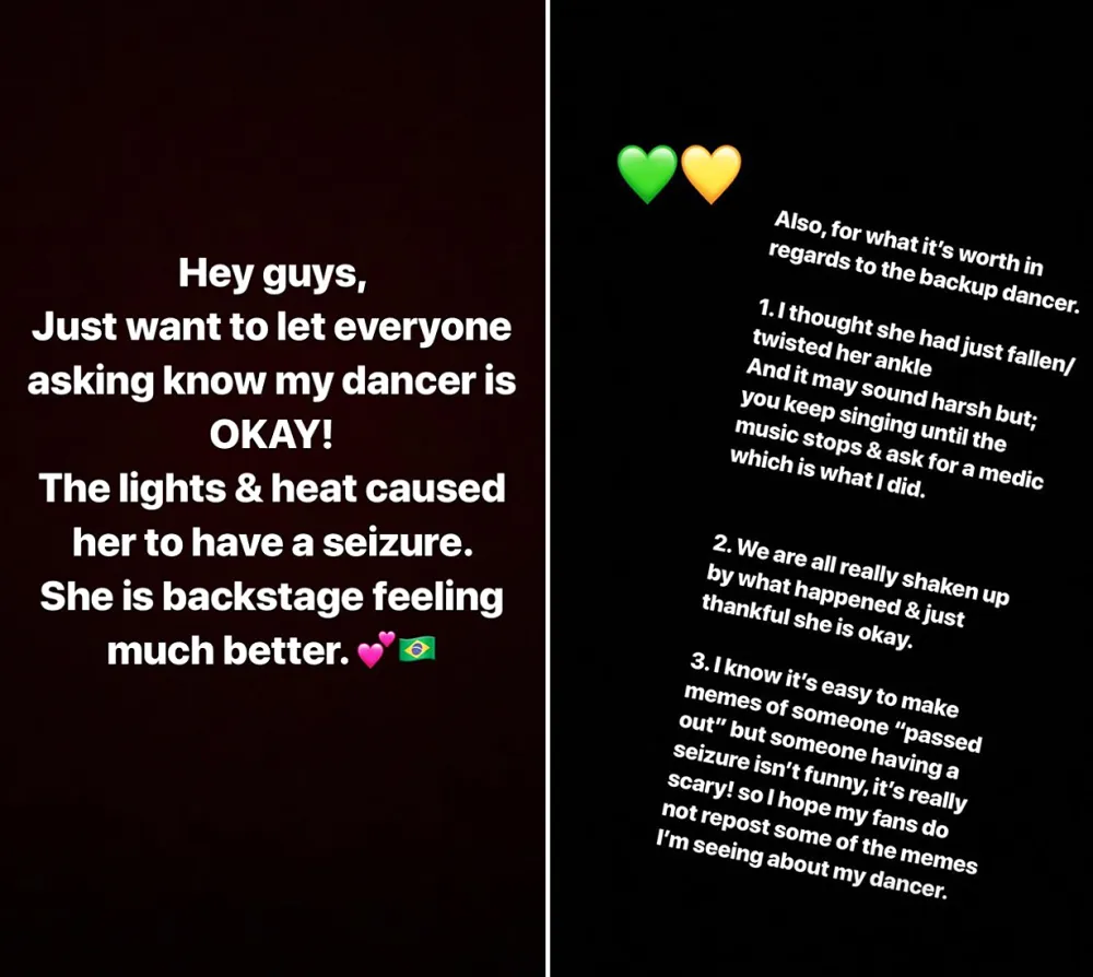 Iggy Azalea Backup Dacner Seizure Instagram Post