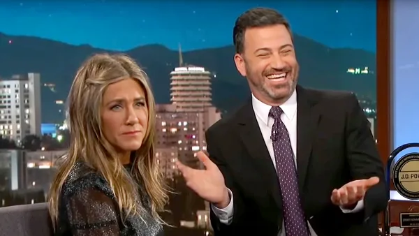 Jennifer Aniston and Jimmy Kimmel