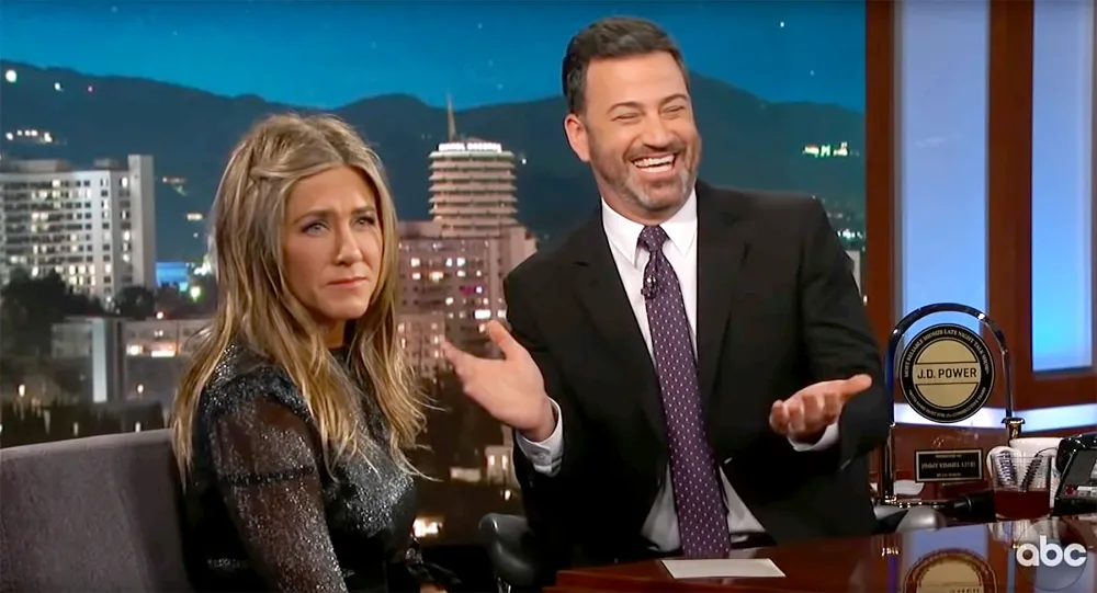 Jennifer Aniston and Jimmy Kimmel