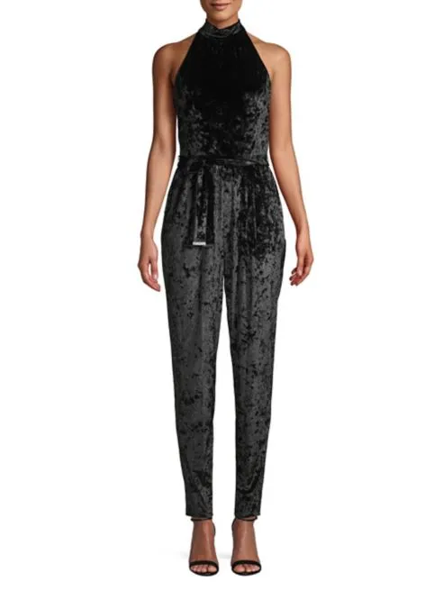 MICHAEL Michael Kors Self-Tie Velvet Jumpsuit