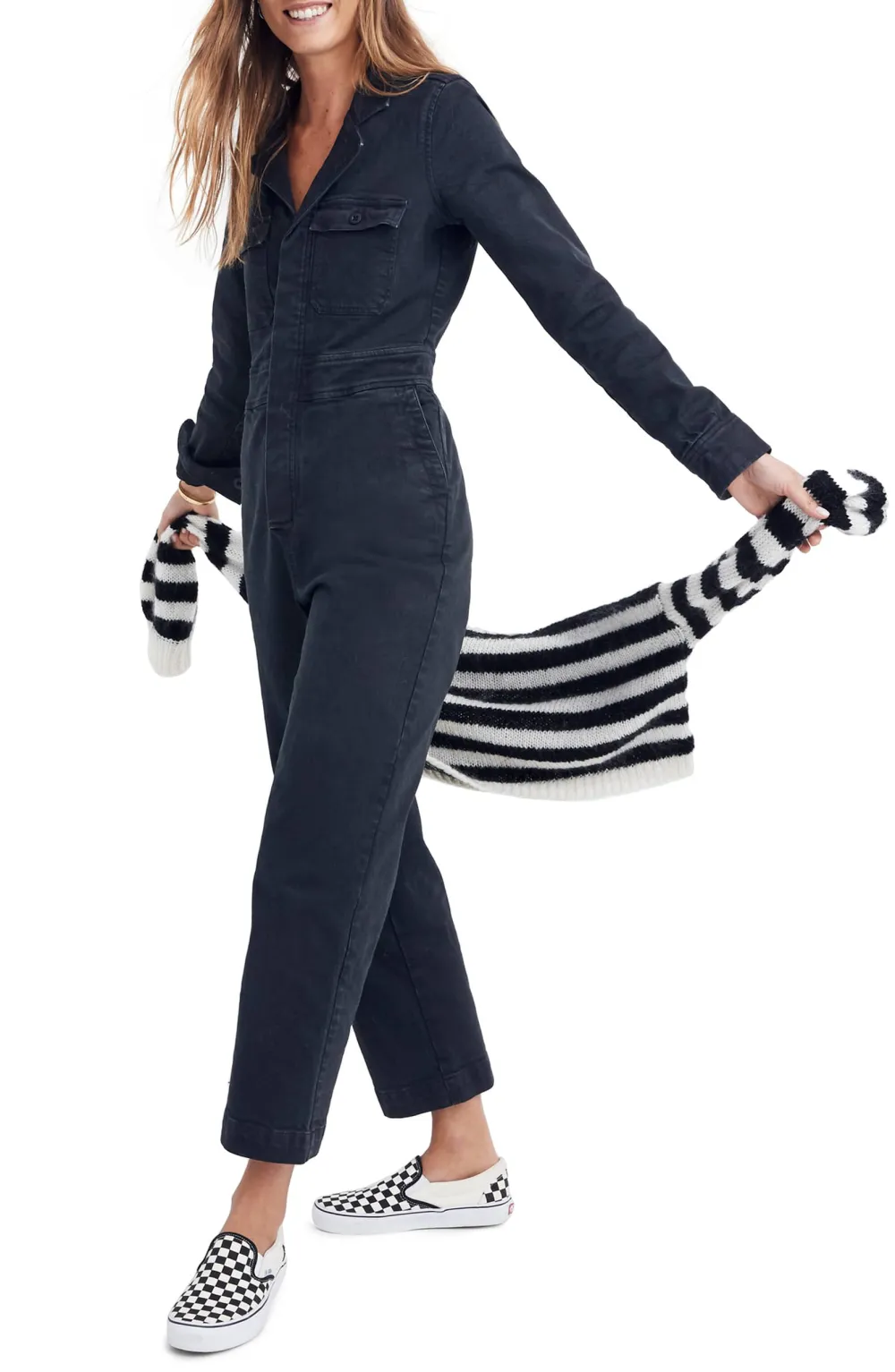 Madewell Garment Dyed Denim Slim Coverall Jumpsuit