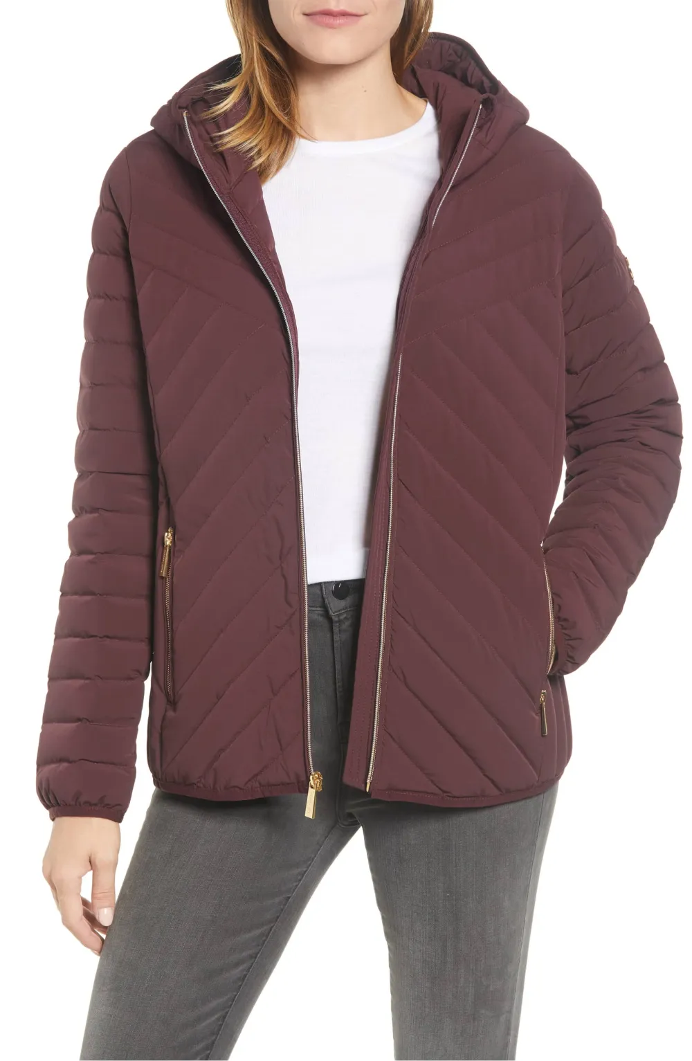 Michael Kors Missy Stretch Packable Down Coat