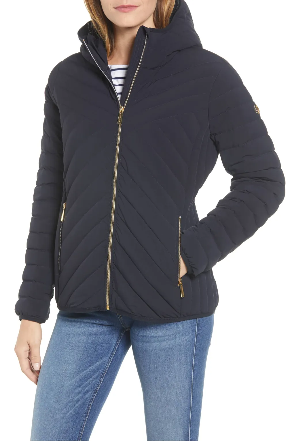 Michael Kors Missy Stretch Packable Down Coat
