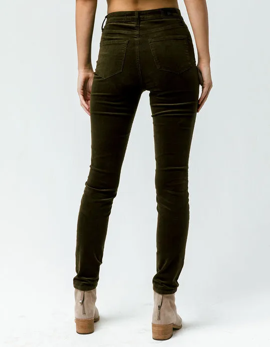 RSQ Manhattan Exposed Button Corduroy Women&rsquo;s Skinny Jeans