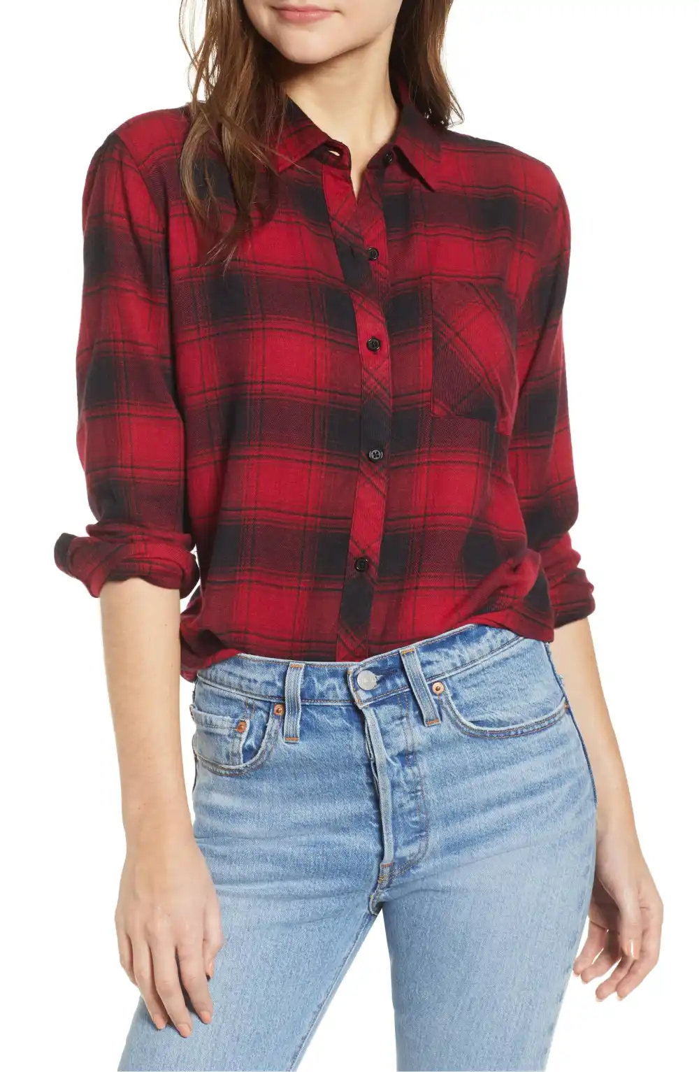 Rails Hunter Plaid Shirt in Brick Black