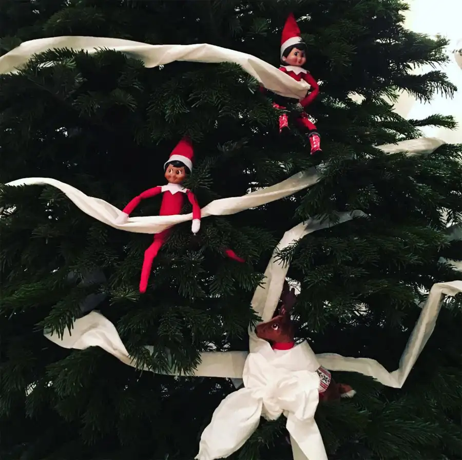 These celebrities are winning at elf on the shelf