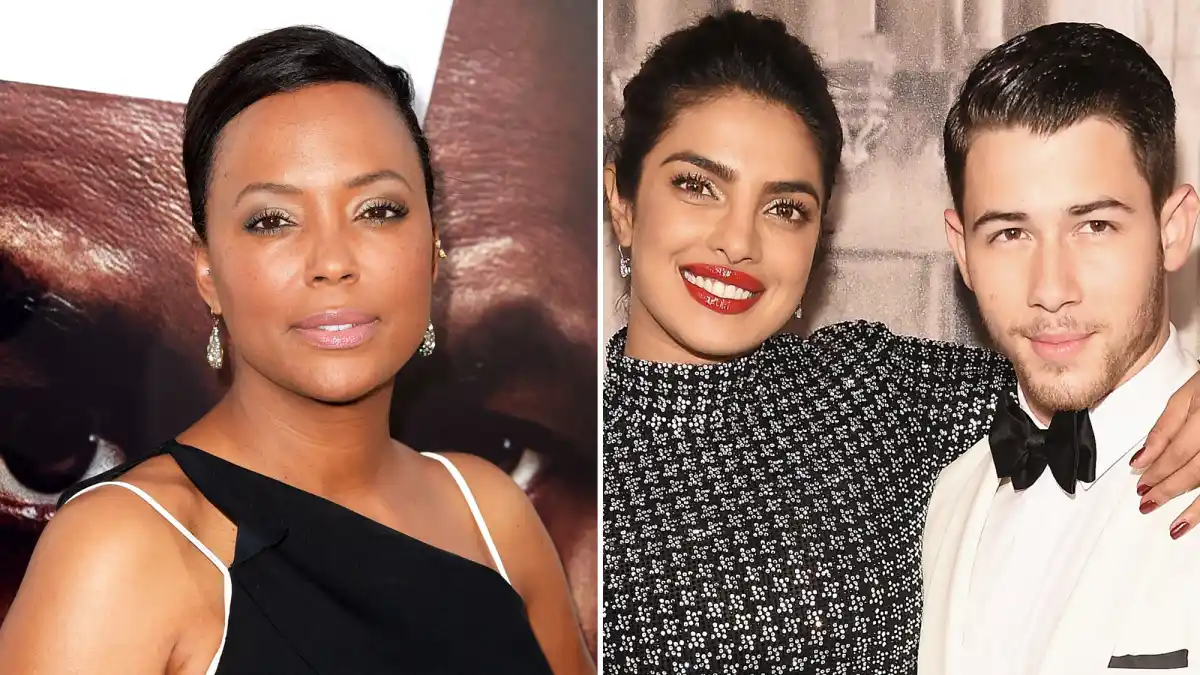 Aisha Tyler, Priyanka Chopra and Nick Jonas