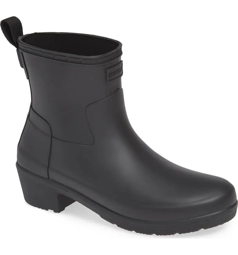black hunter chelsea rain boot
