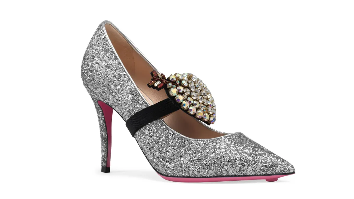 gucci sparkly pumps