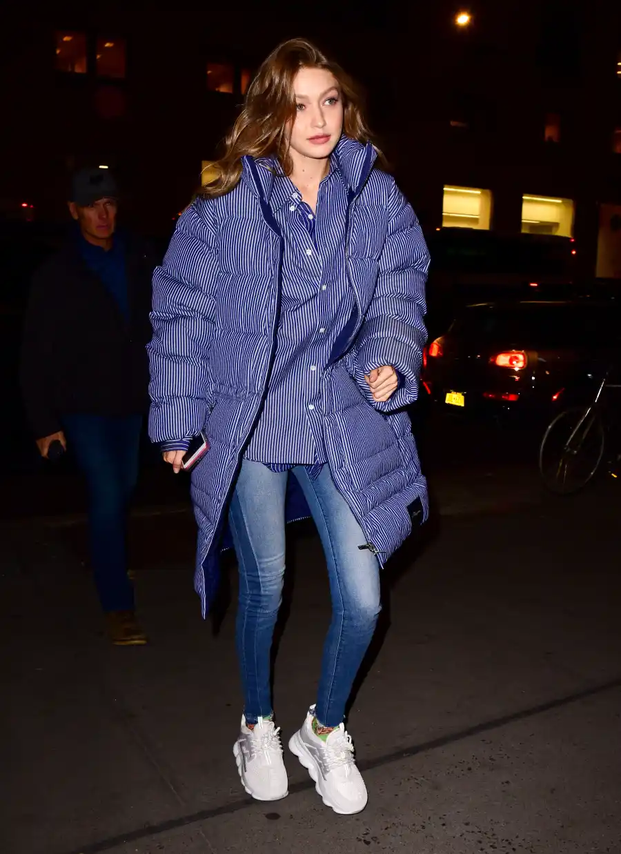 gigi-hadid-striped-coat-striped-shirt