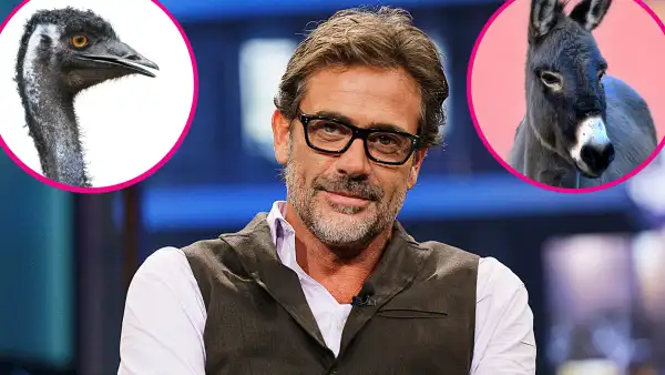 Jeffrey Dean Morgan with Emu and Donkey