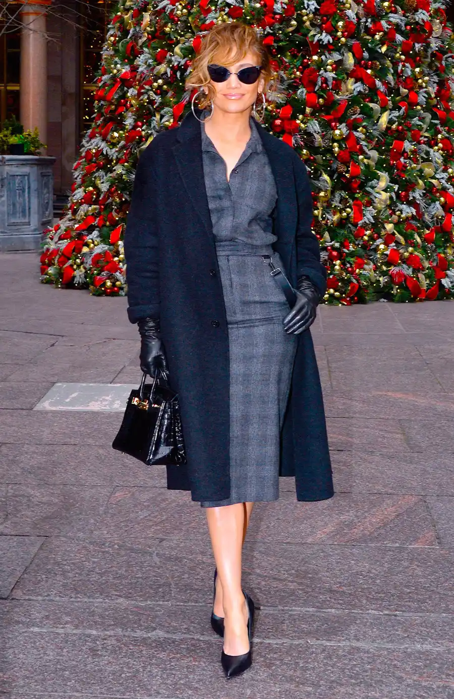 jennifer-lopez-plaid-dress-sunglasses-second-act-press