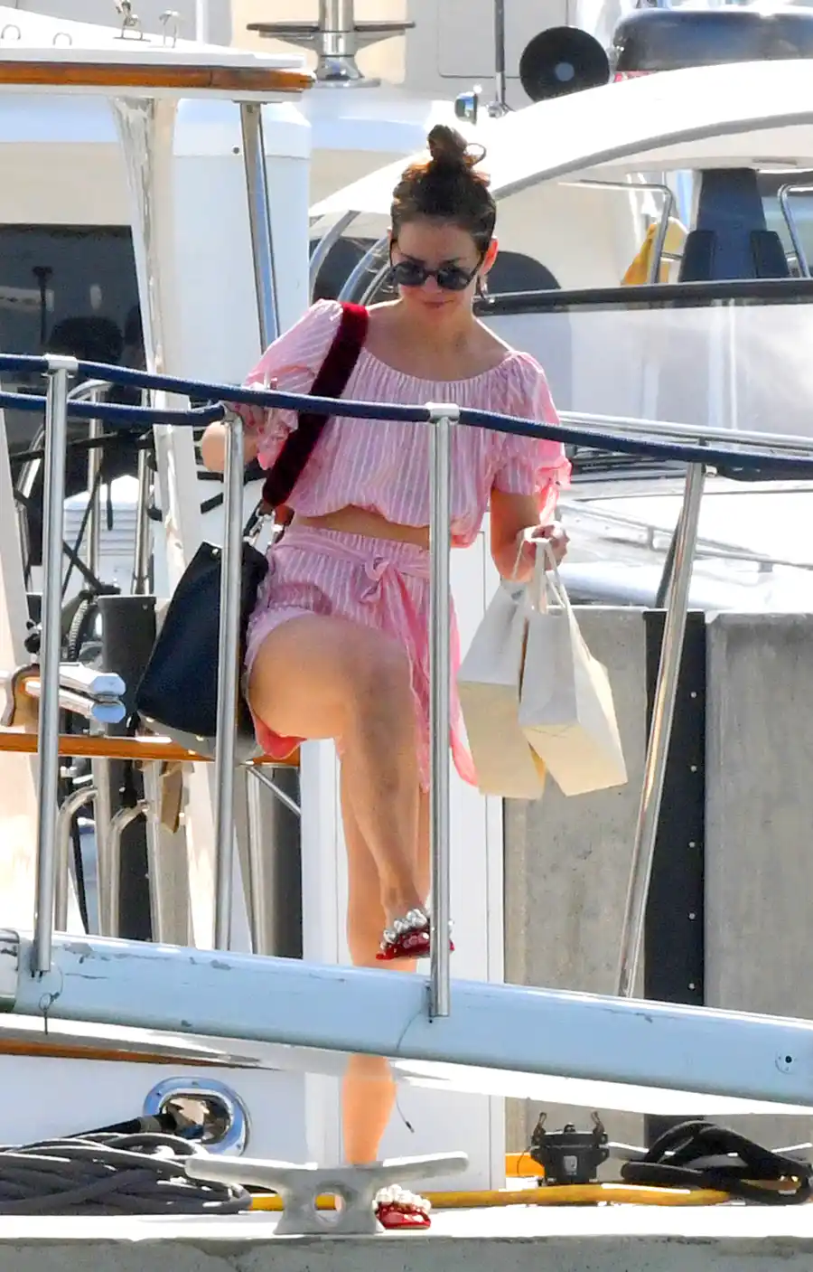 katie holmes jaime foxx bikini boat