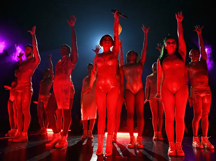 Lady Gaga performs during her 'ENIGMA' residency at Park Theater at Park MGM