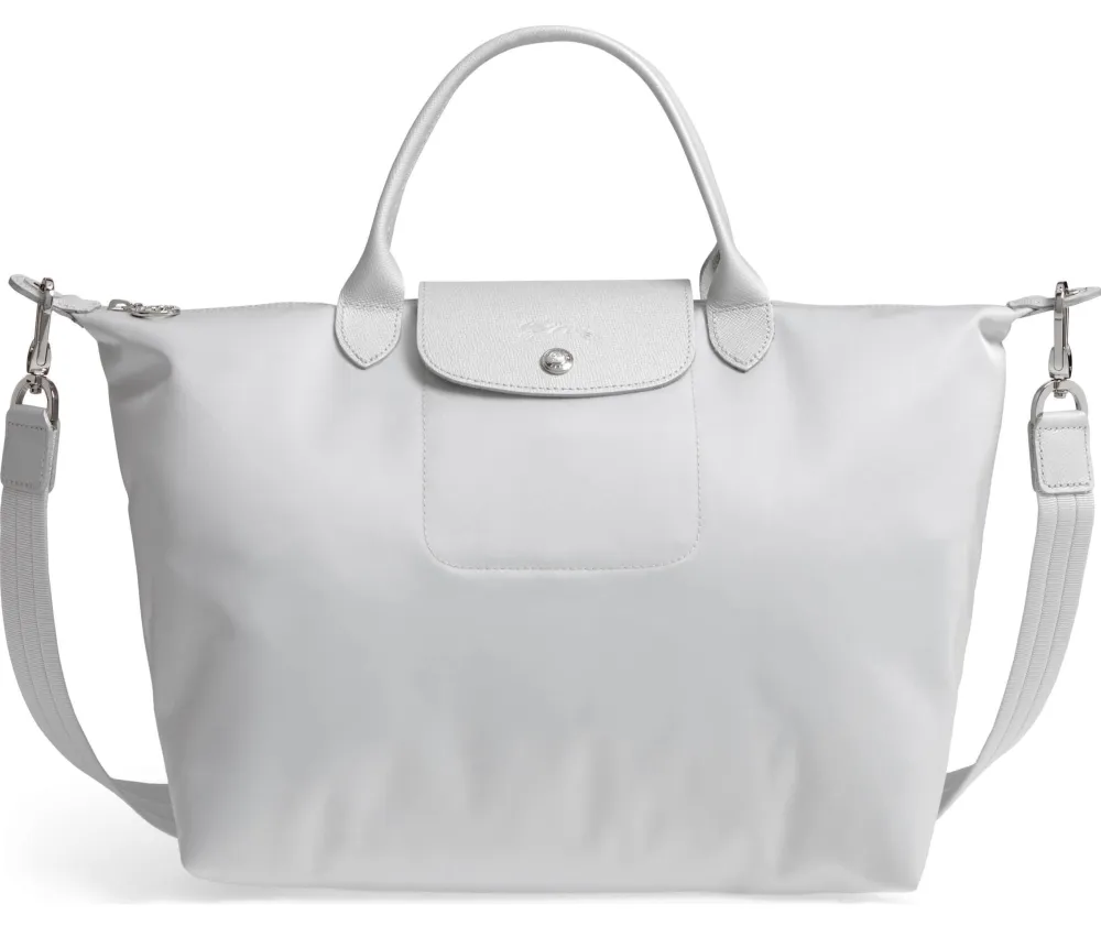 longchamp tote silver