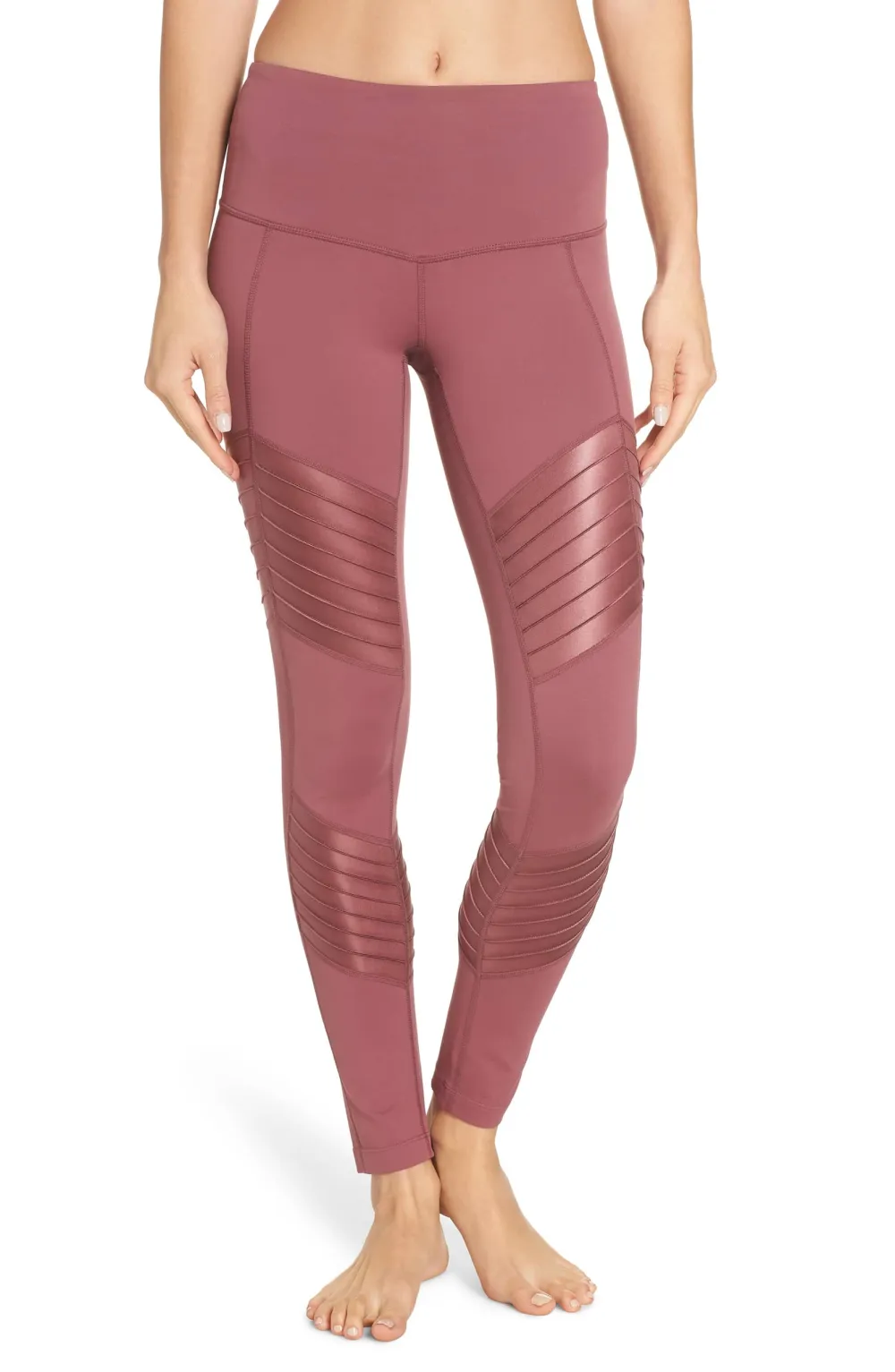 pink moto style leggings from the Zella brand at Nordstrom
