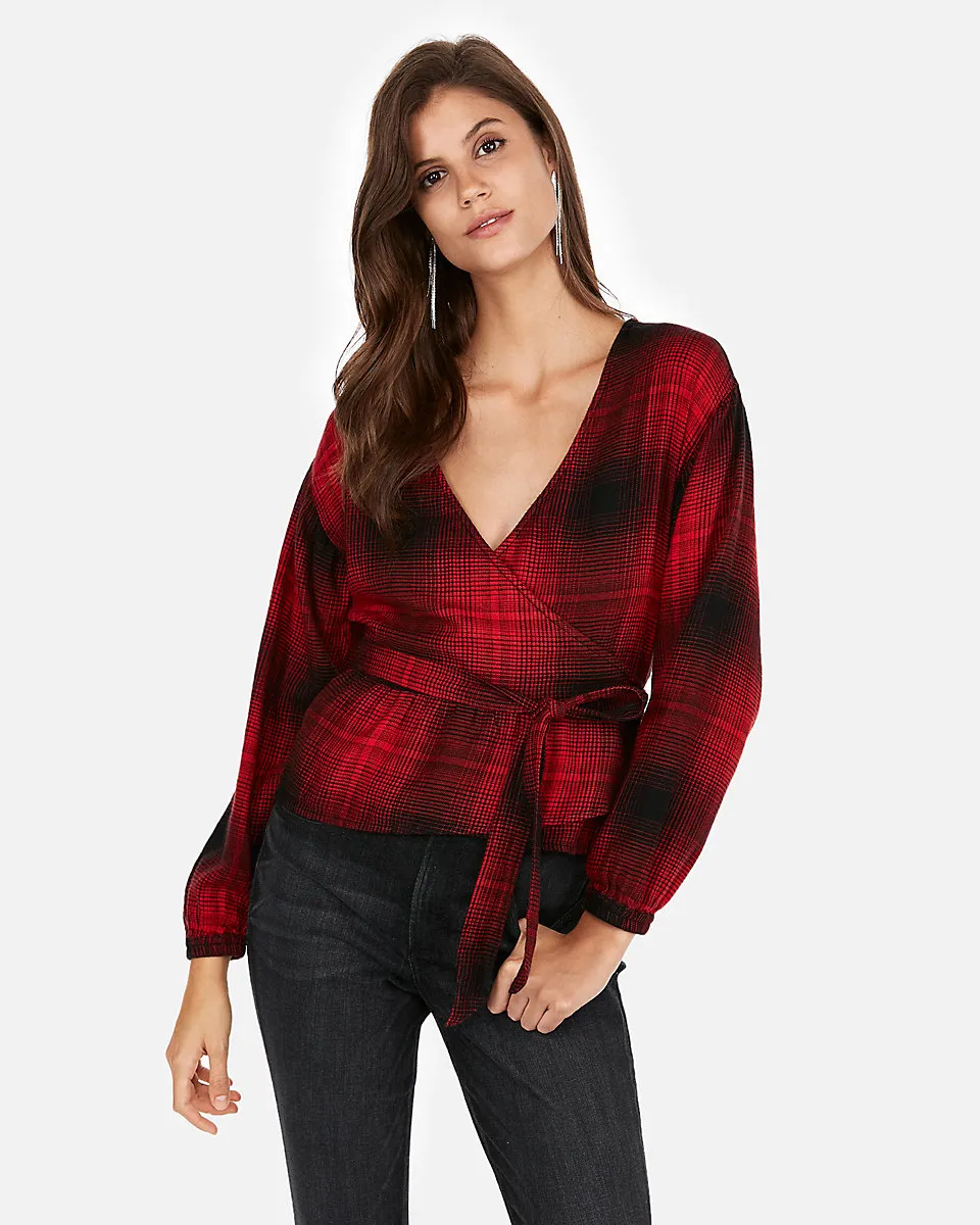 plaid flannel peplum top 2