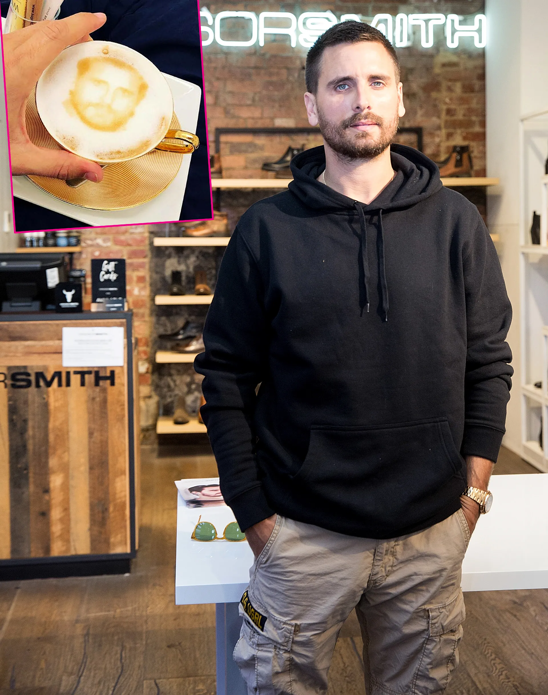 Scott Disick Drank a Beverage With a Foam Art Version of His Face on It: ‘Lord Tea’