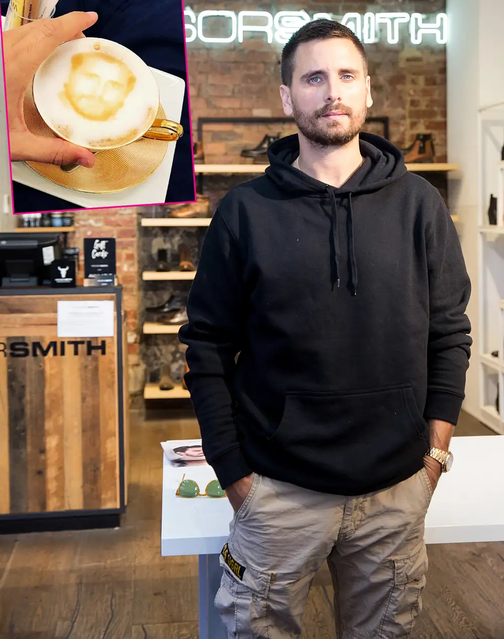 Scott Disick Drank a Beverage With a Foam Art Version of His Face on It: &lsquo;Lord Tea&rsquo;