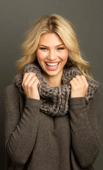 seattle puff snood flannel scarf