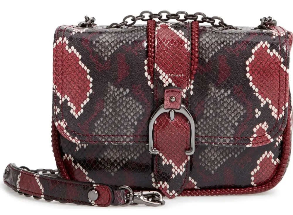snake print cross body bag