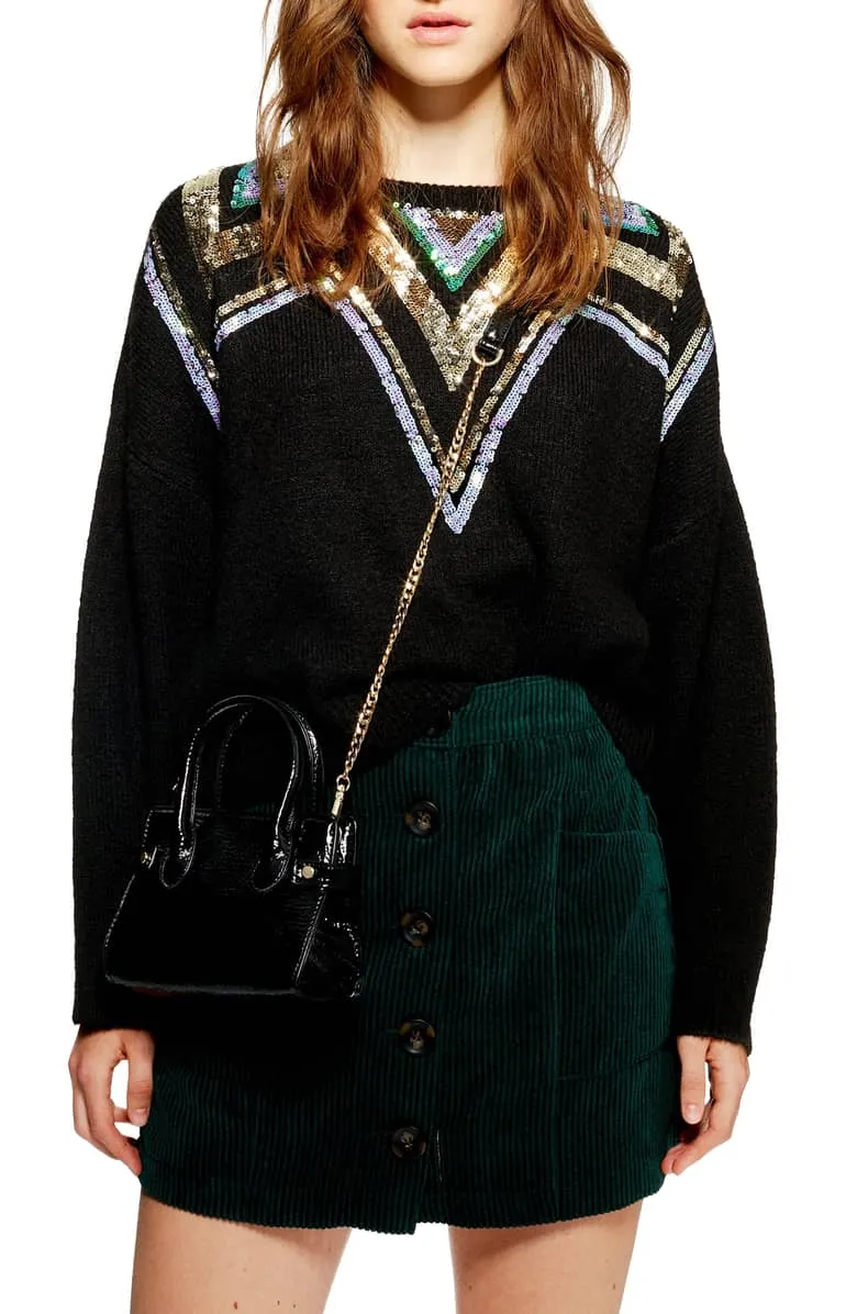topshop sequin sweater