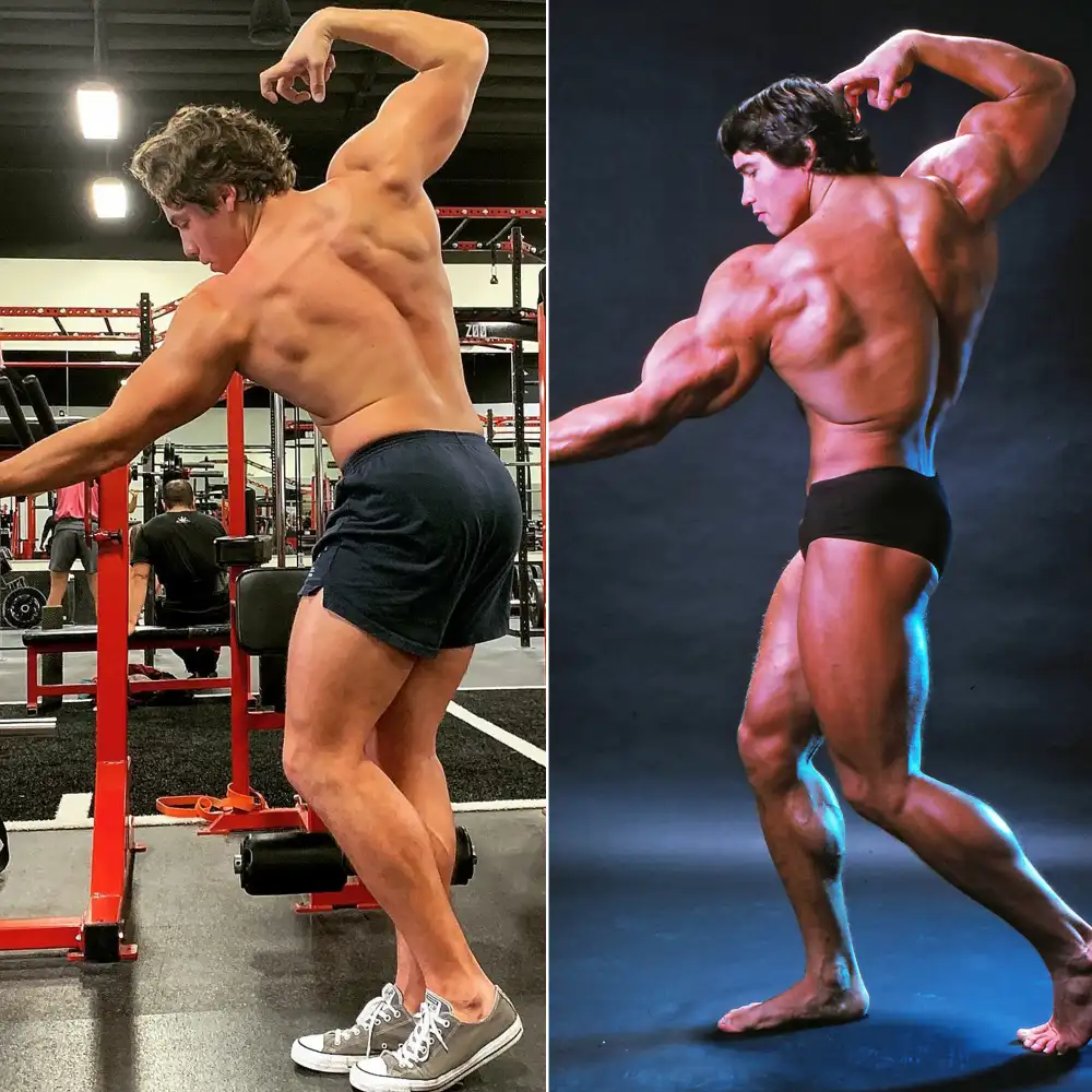 Arnold Schwarzenegger&rsquo;s Son Joseph Baena Recreates Actor's Body Builder Pose