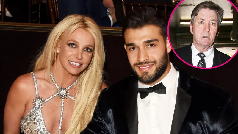 Britney Spears’ Boyfriend Sam Asghari Has ‘Been Supportive’ Amid Dad Jamie Spears’ Health Issues: ‘He Treats Her Like a Queen’