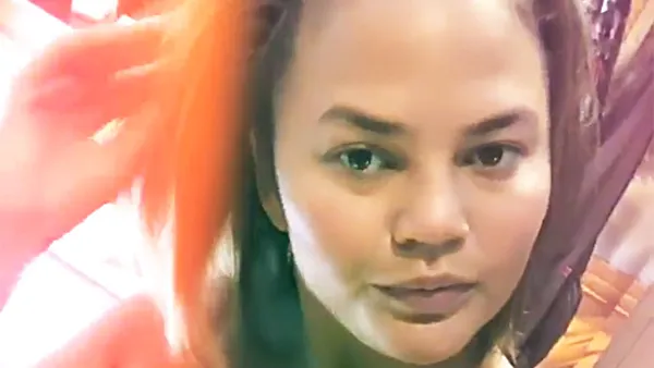 Chrissy Teigen Hilariously Rocks the '90s Accordion Headband